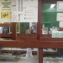This is the back area. Corner store kinda vibe.