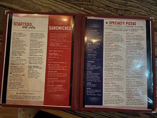 Menu photo 2 Whizzerville Hall McMahan, TX