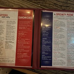 Whizzerville Hall - Menu