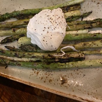 OBC Kitchen - Grilled asparagus with a poached egg. - Salad Near Me - Lexington, Kentucky