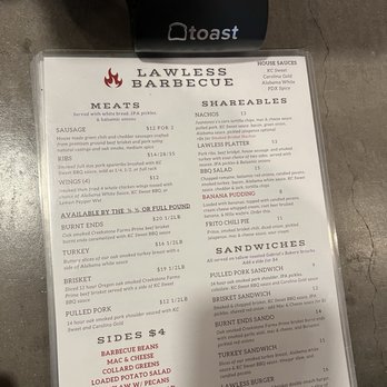 Lawless Barbecue - Menu - Barbeque Near Me - Portland, Oregon
