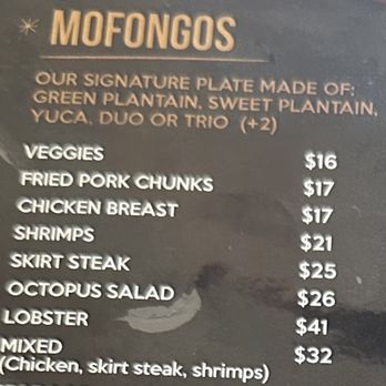 Mofongo - Mofongo menu - Puerto Rican Near Me - Miami, Florida