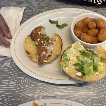 Hatch - My husbands "Crispy Chicken Sandwich" had one sad chicken tender on it!!! - Breakfast & Brunch Near Me - Huntington, New York