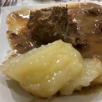 Casa Cuesta - Pork cheeks. Photo was taken after a few bites. Delicious - Spanish Near Me - Seville, SE Casa Cuesta - Pork cheeks. Photo was taken after a few bites. Delicious - Spanish Near Me - Seville, SE
