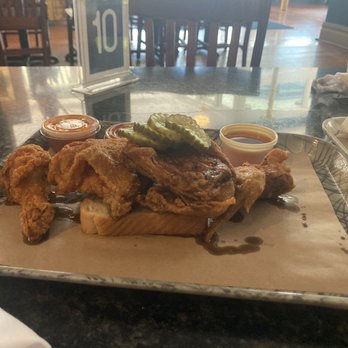 Grace Meat + Three - Chicken was clutch! Nice sauces too - Southern Near Me - St Louis, Missouri