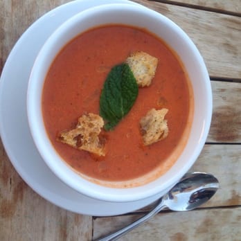 Assemble - Chilled tomato and watermelon soup - New American Near Me - Richmond, California Assemble - Chilled tomato and watermelon soup - New American Near Me - Richmond, California