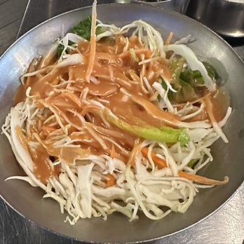 The Cast Iron Pot 3 - House salad (love their dressing) - Korean Near Me - Flushing, New York