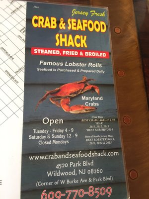 Menu photo 3 Crab and Seafood Shack Wildwood, NJ Menu photo 3 Crab and Seafood Shack Wildwood, NJ