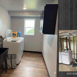 Morningstar Services - Posh laundry room from unfinished garage