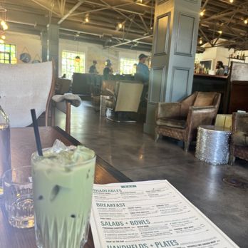 Pinewood Social - Iced matcha with lavender syrup - American Near Me - Nashville, Tennessee