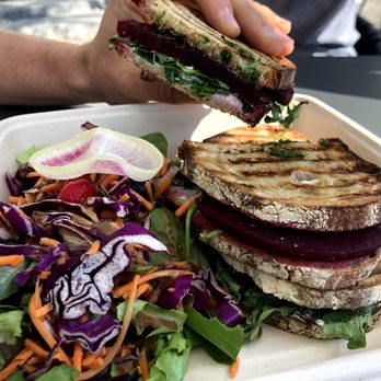 The Press - beet root-goat cheese-arugula panini - a meal in itself! - Coffee & Tea Near Me - Livermore, California The Press - beet root-goat cheese-arugula panini - a meal in itself! - Coffee & Tea Near Me - Livermore, California