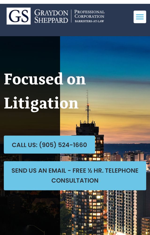 GRAYDON SHEPPARD PROFESSIONAL Updated May 2024 25 Main Street W