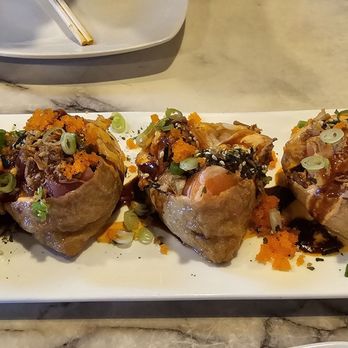 The Poke Shack & Grill - Inari Bombs, currently 2:50 right now, they have a lunch special, 2 for 5$ (usual price is 2 ahi and 2 salmon for 13$) - Hawaiian Near Me - Spring Valley, Nevada The Poke Shack & Grill - Inari Bombs, currently 2:50 right now, they have a lunch special, 2 for 5$ (usual price is 2 ahi and 2 salmon for 13$) - Hawaiian Near Me - Spring Valley, Nevada