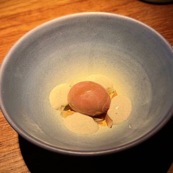 Ikoyi - Jasmine Sorbet, Pumpkin Seed & Korean Cucumber Jelly, Chili oil - African Near Me - London, XGL Ikoyi - Jasmine Sorbet, Pumpkin Seed & Korean Cucumber Jelly, Chili oil - African Near Me - London, XGL