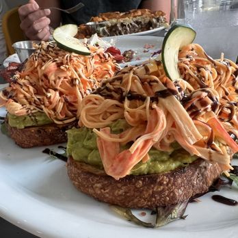 Bistro Cafe - Spicy Crab Avocado Toast - Breakfast & Brunch Near Me - Miami, Florida Bistro Cafe - Spicy Crab Avocado Toast - Breakfast & Brunch Near Me - Miami, Florida