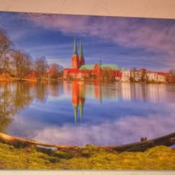 San Michele - Blick auf den Lübecker Dom, gefunden an der Wand im San Michele!