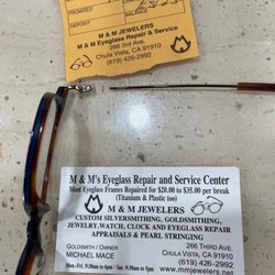 M & M Jewelers - Broken Eyeglass
