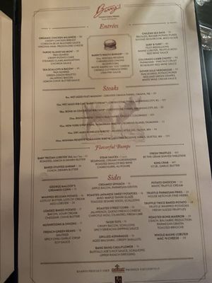 Menu photo 1 Barry's Downtown Prime Las Vegas, NV
