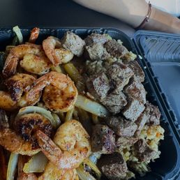 Ny Steak and Shrimp Noodles