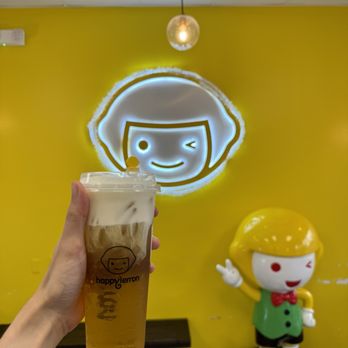 Happy Lemon - Jasmine Green Tea with cheese foam - Bubble Tea Near Me - Austin, Texas