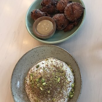 Tusk - Fritters & pistachio Pavlova! Soooo good! - Middle Eastern Near Me - Portland, Oregon