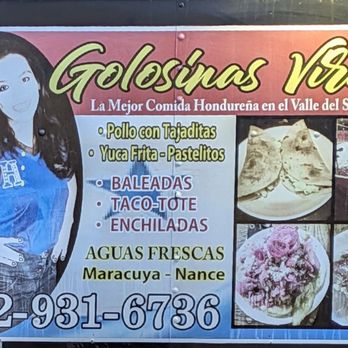 Golosinas Viruya - Menu - Honduran Near Me - Phoenix, Arizona