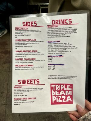 Menu photo 1 Triple Beam Pizza Los Angeles, CA Menu photo 1 Triple Beam Pizza Los Angeles, CA