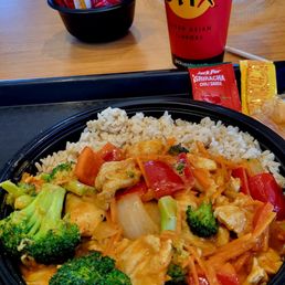 Thai Coconut Curry Chicken with brown rice Thai Coconut Curry Chicken with brown rice