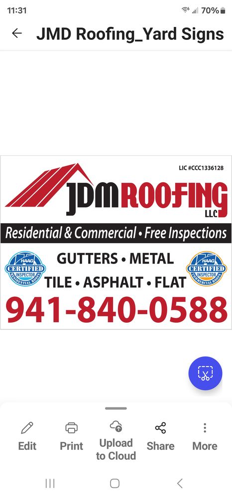 Slide of JDM Roofing