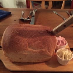 Union Hotel Restaurant - Homemade bread with honey butter & raspberry butter