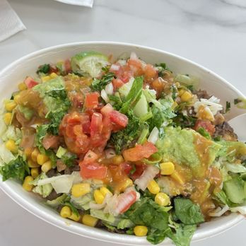 Jalapenos 808 - I ordered a bowl with spanish rice, steak, fried beans, and everything else except jalapeños LOL - Mexican Near Me - Kailua, Hawaii