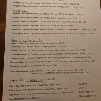 Sycamore - Always an amazing drink selection here - New American Near Me - Columbia, Missouri