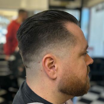 Duff’s Creative Culture - Slick Back Fade with Beard Taper & Lineup - Barbers Near Me - Oakland, California Duff’s Creative Culture - Slick Back Fade with Beard Taper & Lineup - Barbers Near Me - Oakland, California
