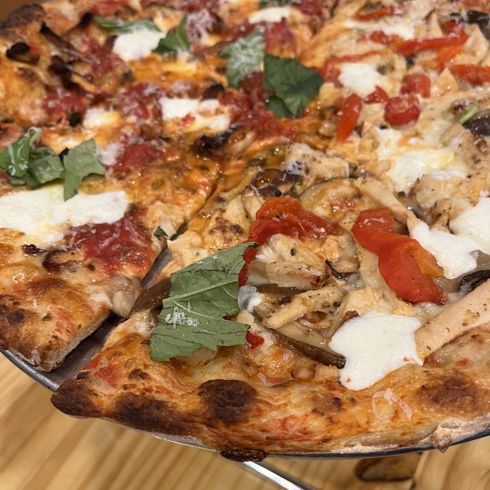  a pizza on a pizza pan