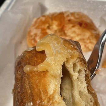 JC Donuts - Side view of cronut Side edge of cronut icing Inside of cronut - Donuts Near Me - Dallas, Texas JC Donuts - Side view of cronut Side edge of cronut icing Inside of cronut - Donuts Near Me - Dallas, Texas