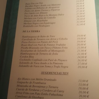 Ten con Ten - Menu - Modern European Near Me - Madrid, M Ten con Ten - Menu - Modern European Near Me - Madrid, M