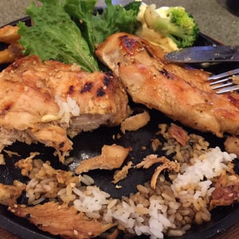 Haru Ichiban - What the hell is that??? This chicken dish is dry as hell and looks like we got it from the Sizzler.  The food here was all "off - Japanese Near Me - Duluth, Georgia