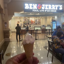 A sorry excuse for a scoop on a sugar cone Ben and Jerry should fly out here and show these dudes how to scoop a real scoop. A sorry excuse for a scoop on a sugar cone Ben and Jerry should fly out here and show these dudes how to scoop a real scoop.