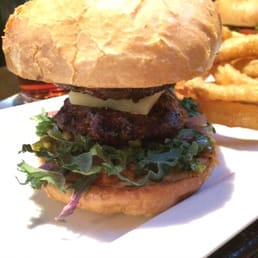 Prime rib burger with bacon and cheese
