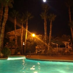 And the pool area at night