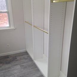Right side: 2 double hanging sections & 1 long hang Right side: 2 double hanging sections & 1 long hang