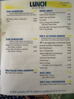 Menu photo 3 Mom & Pop's Diner Carson City, NV