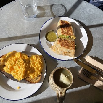 All Time - Cheesy Eggs on Toast + Breakfast burrito - Coffee & Tea Near Me - Los Angeles, California