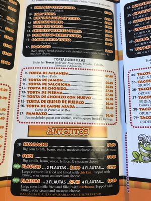 Menu photo 5 La Tortuga Everett, WA