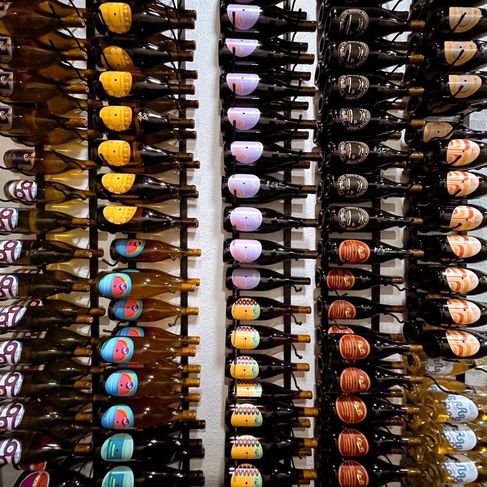 Lo-Fi Wines - a rack of wine glasses - Wine Tasting Room Near Me - Los Alamos, California Lo-Fi Wines - a rack of wine glasses - Wine Tasting Room Near Me - Los Alamos, California