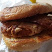 Photo of HipCityVeg - Philadelphia, PA, United States. Breakfast maple crispy chik'n ($6.49). Fine, but the maple is unnecessary & makes the sandwich worse.