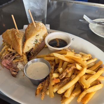 17 River Grille - Prime rib sandwich with fries - American Near Me - Chagrin Falls, Ohio