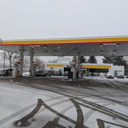 From the driveway to the west of the gas station looking east. January 2019