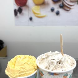 Kini’s Home Style Icecream - Mango and Nutty delight (vegan) & Raisin (name was in Indian)