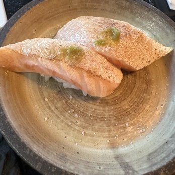 Murakami - Seared salmon sushi. Had layer of wasabi - Japanese Near Me - Los Angeles, California